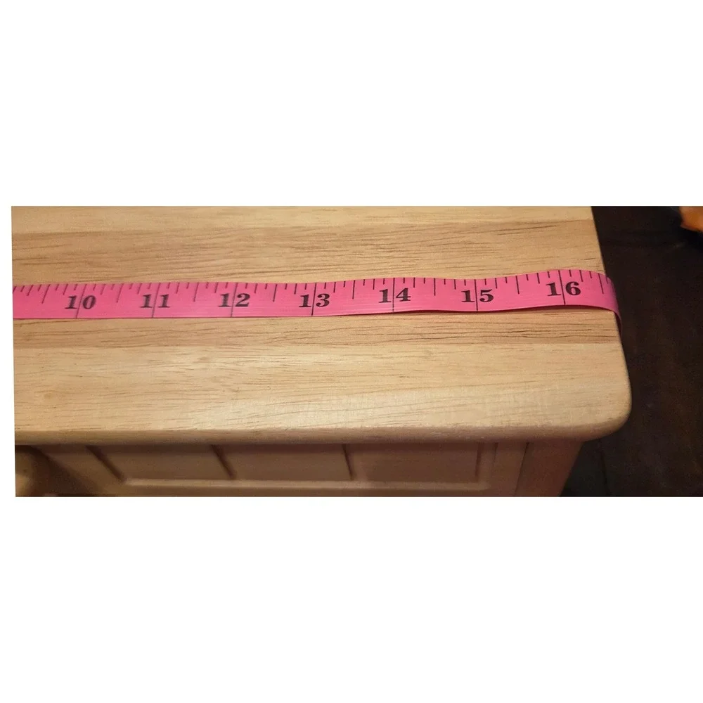 Preferred Stock Wooden Bread Box Kitchen Storage Natural Wood Carved Detail